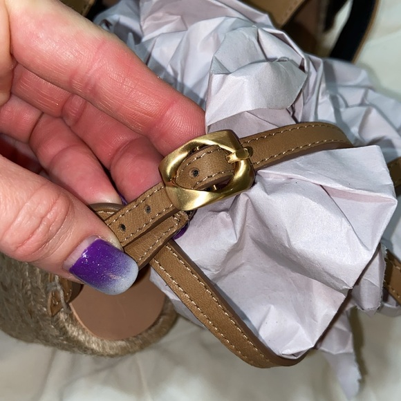 rag and bone HERA ESPADRILLE WEDGE SANDAL IN CIGAR LEATHER size 7 - Picture 12 of 12